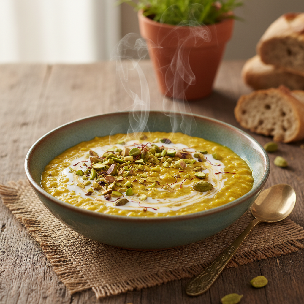 Turmeric and Cardamom Steel-Cut Oats