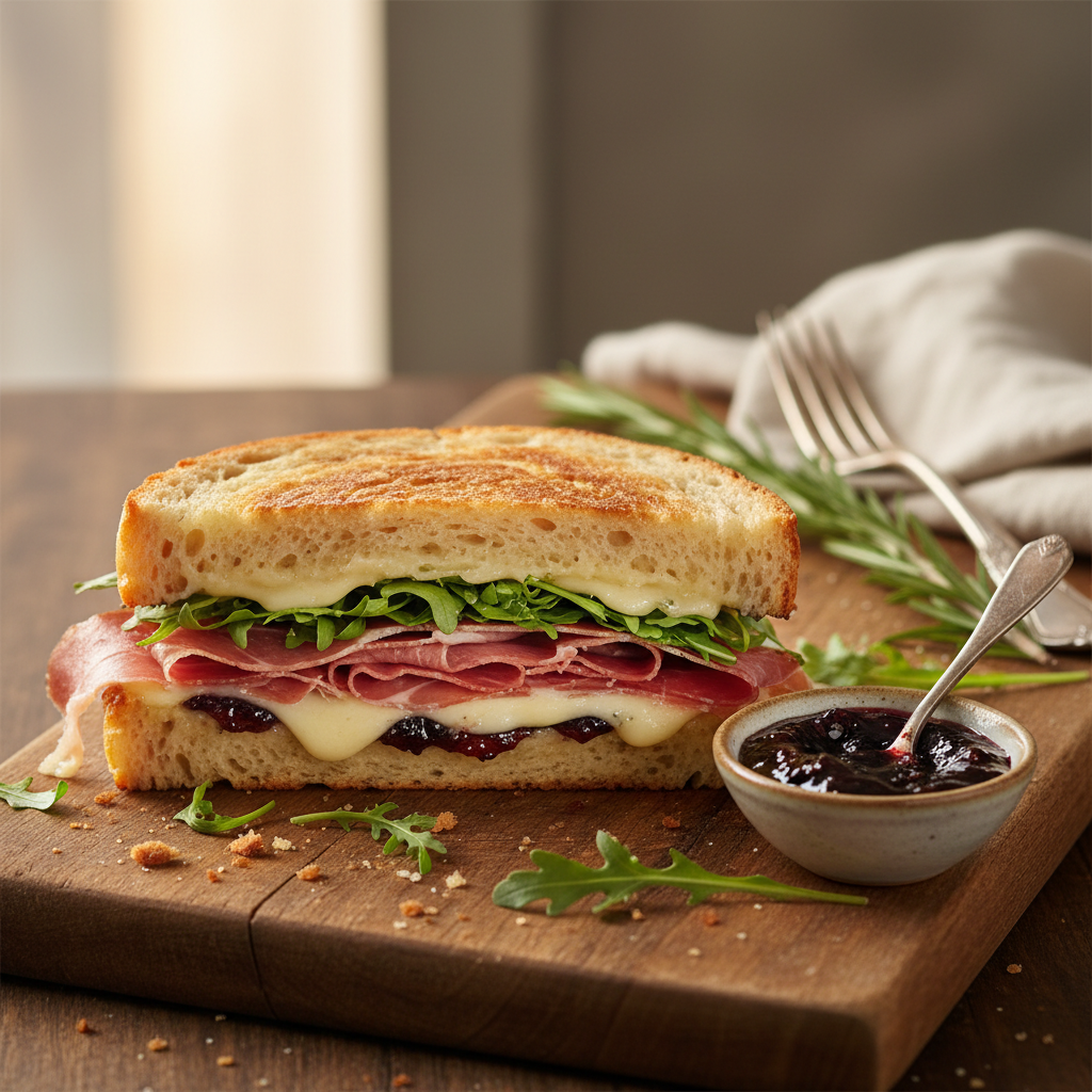 Prosciutto and Fig Pressed Panini