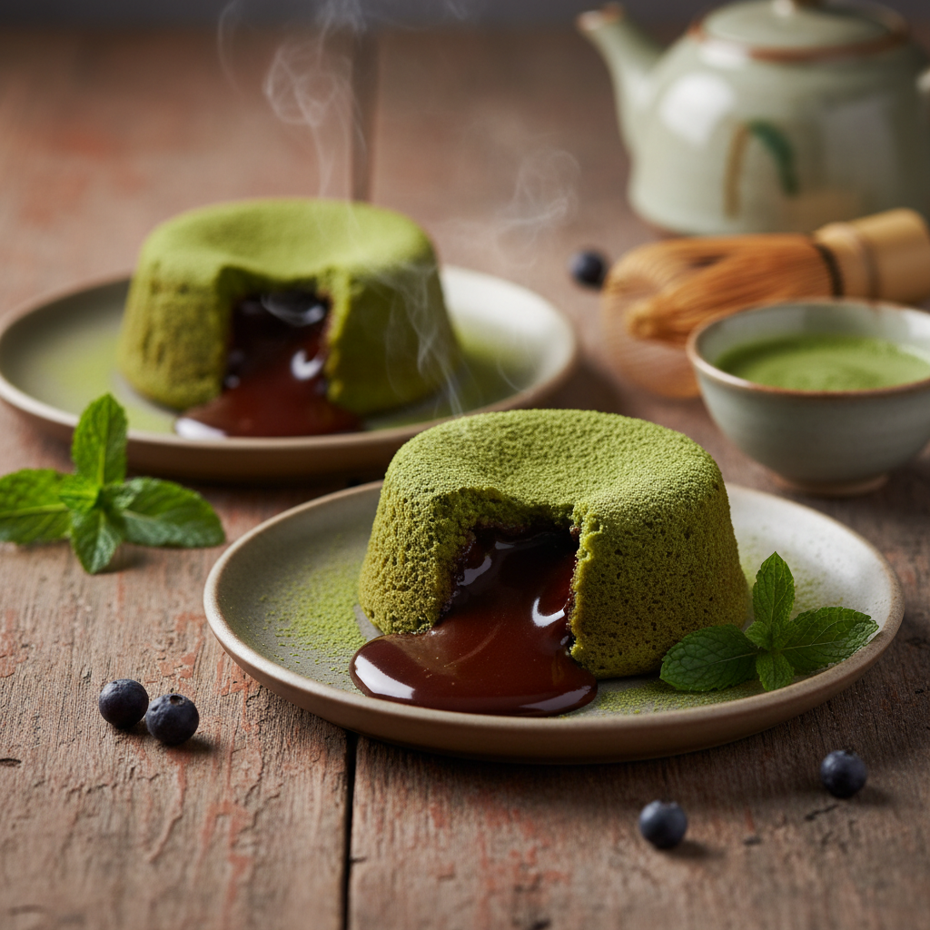 Japanese Matcha Lava Cakes