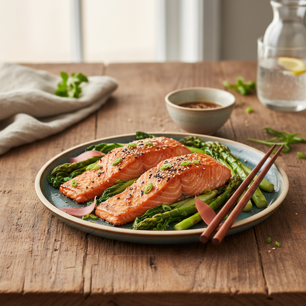 Grilled Miso Ginger Salmon