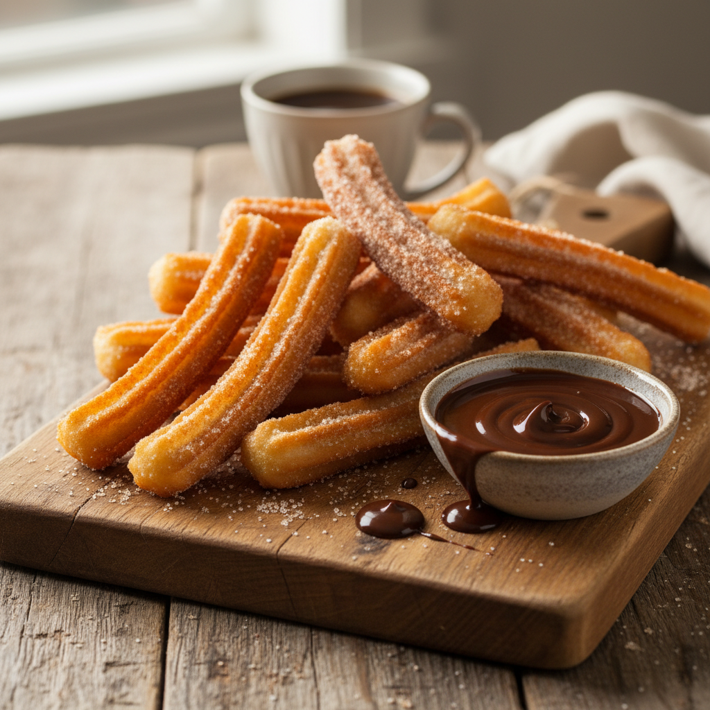 Churros with Chocolate Sauce