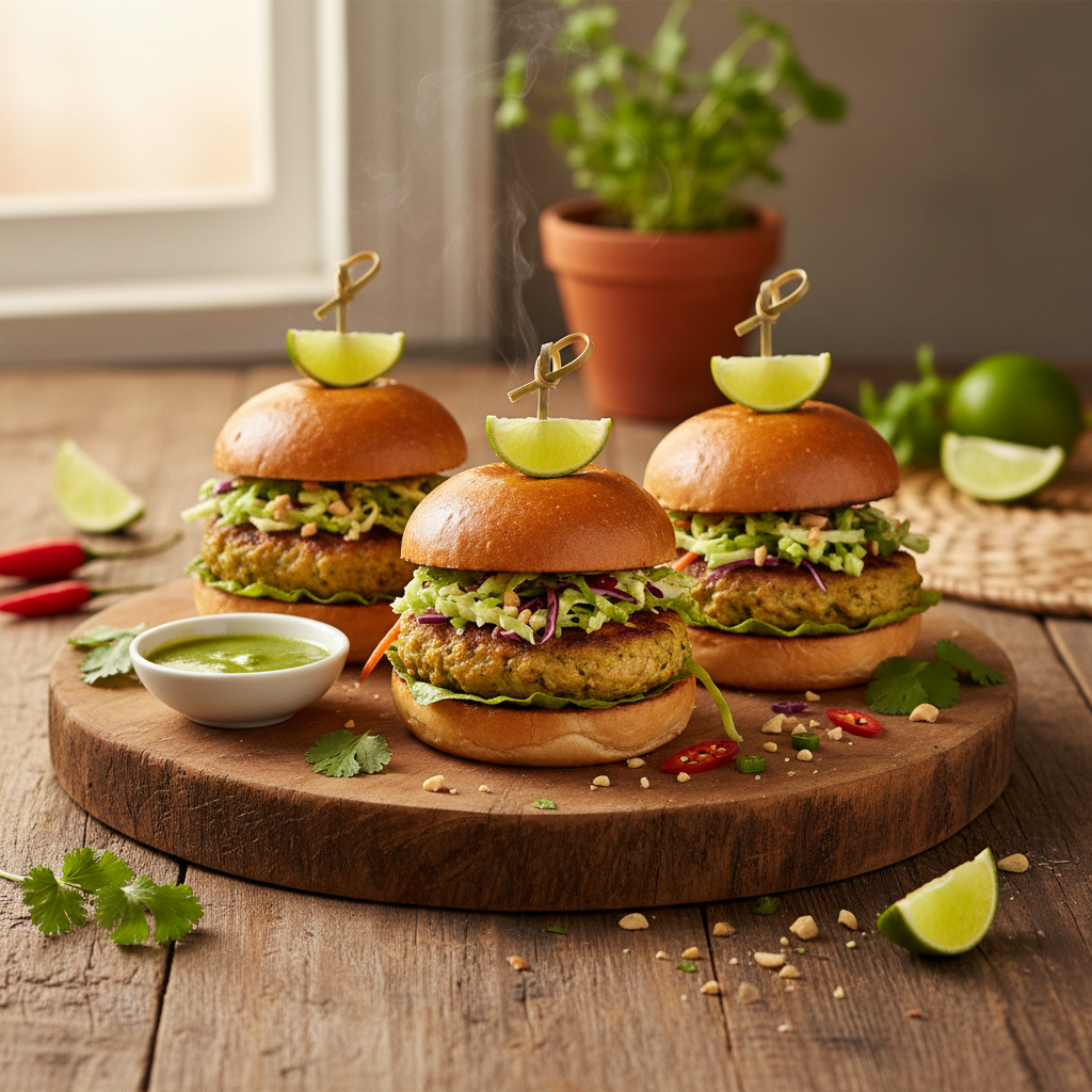 Thai Green Curry Chicken Sliders