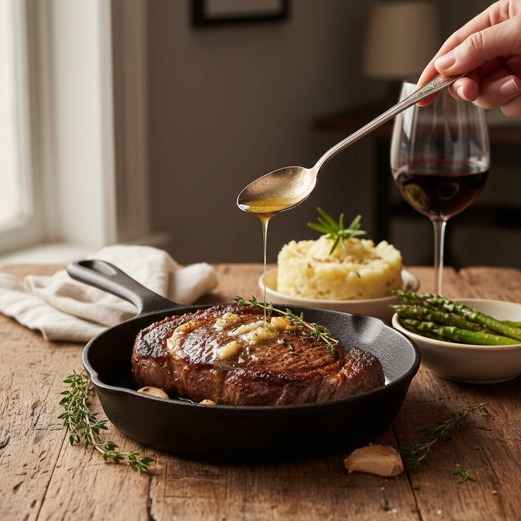 Cast Iron Ribeye for One