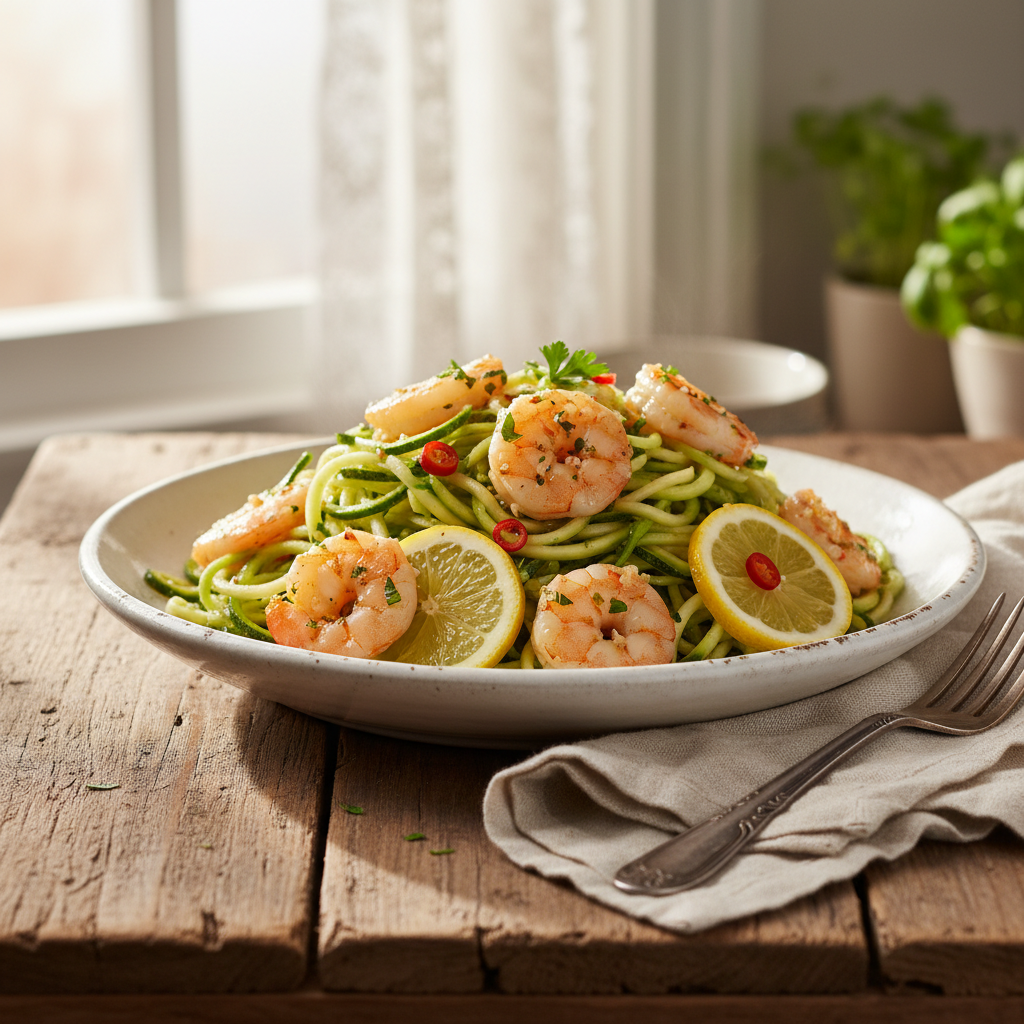 Shrimp Scampi with Zucchini Noodles