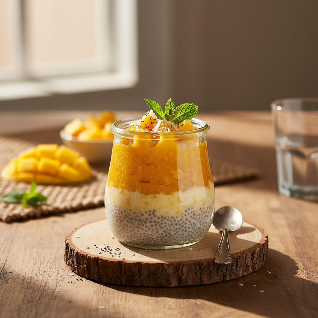 Overnight Mango Chia Pudding