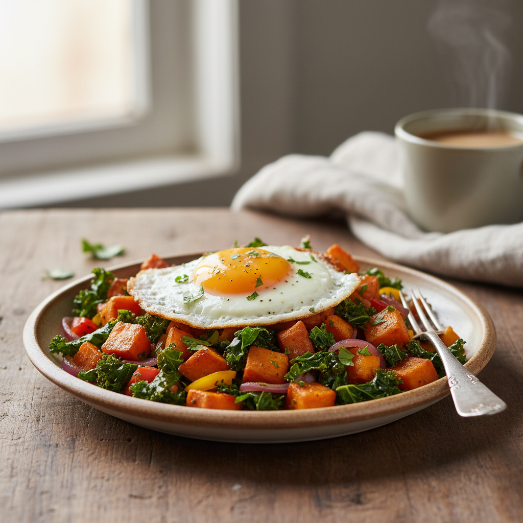 Sweet Potato and Kale Hash