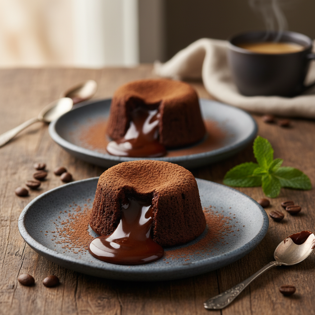 Molten Dark Chocolate Lava Cakes