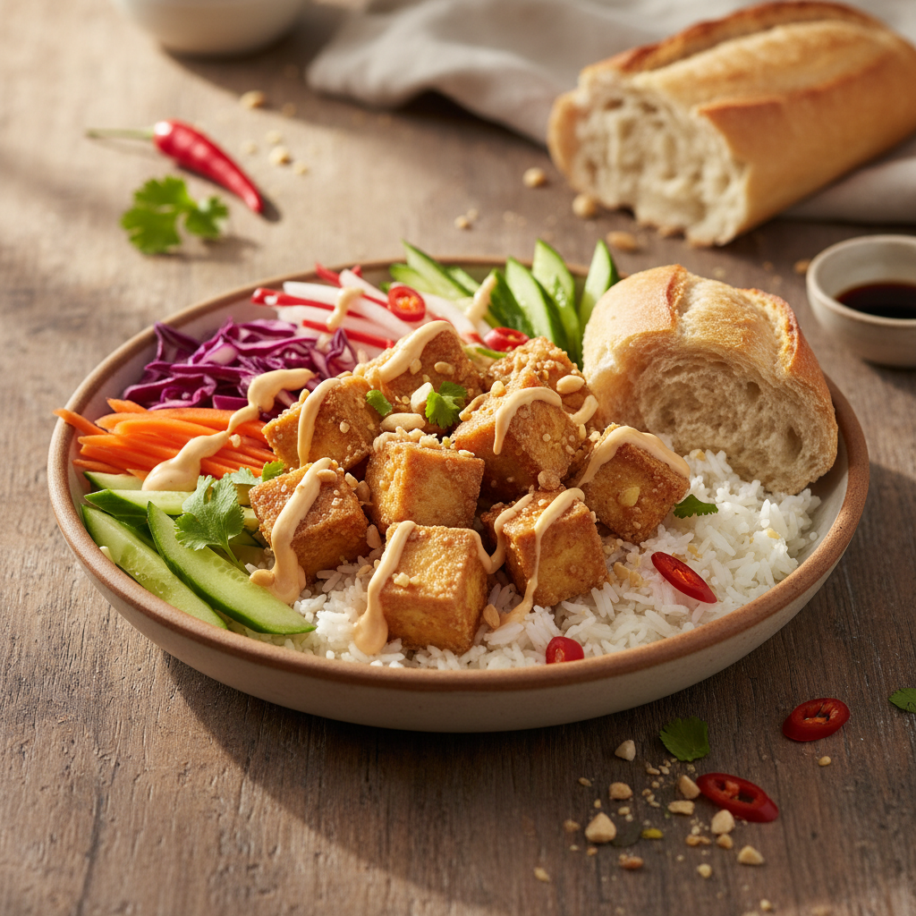 Crispy Tofu Banh Mi Bowl