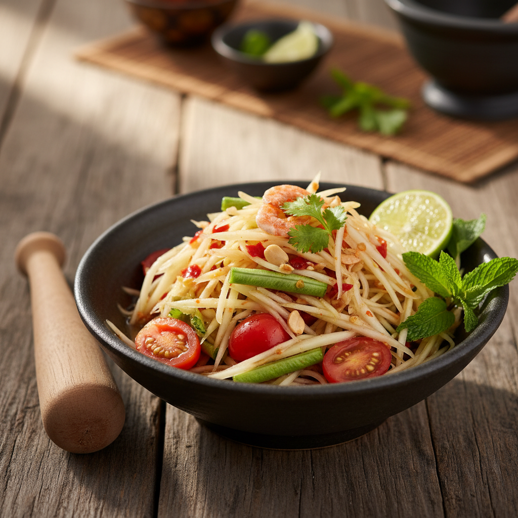 Thai Green Papaya Salad (Som Tum)