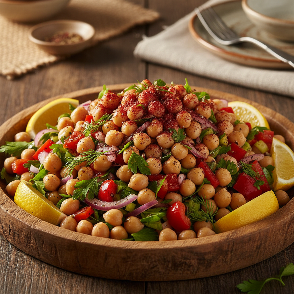Turkish Chickpea Salad (Nohut Salatası)