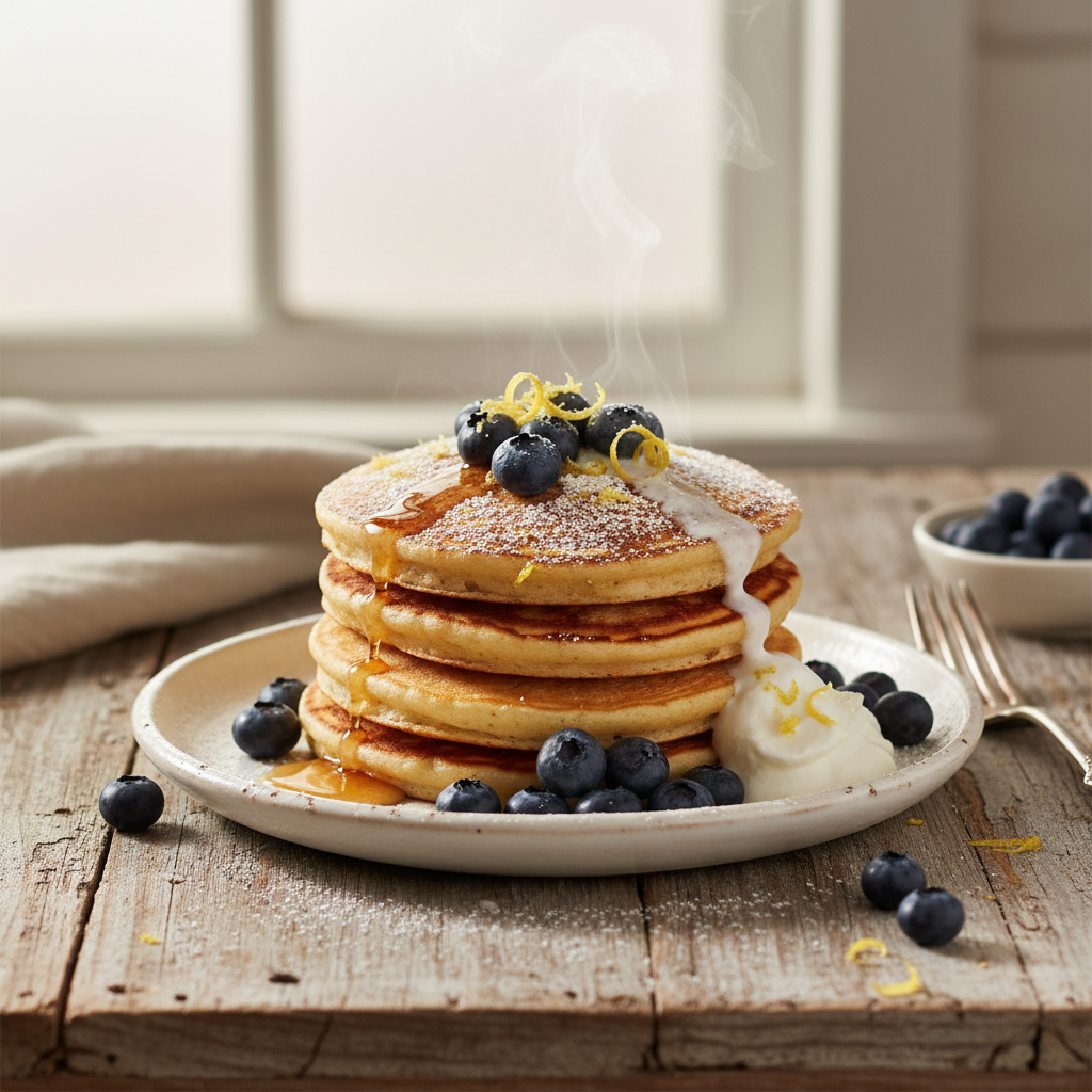 Blueberry Ricotta Pancakes