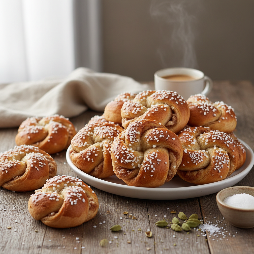 Swedish Cardamom Buns (Kardemummabullar)