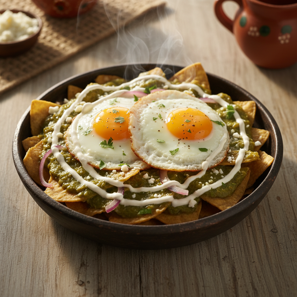 Authentic Mexican Chilaquiles Verdes