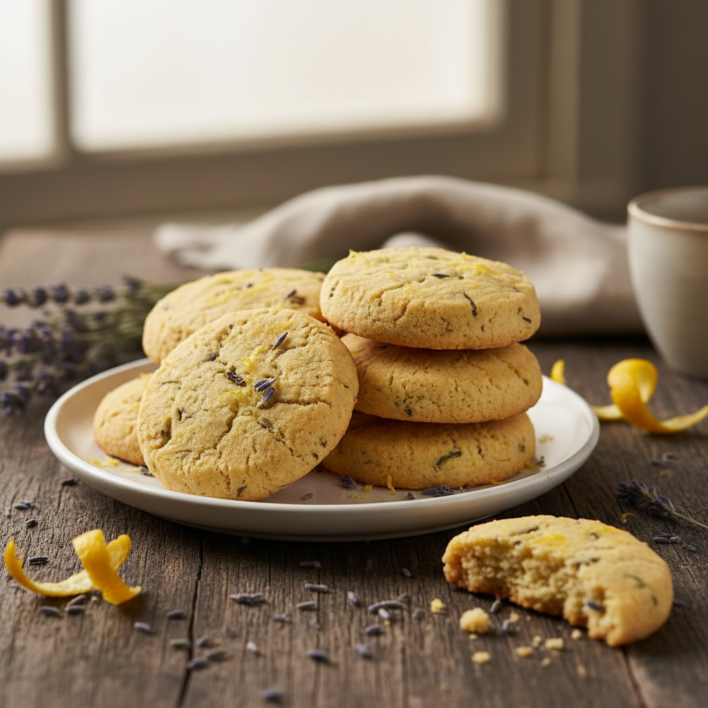 Lemon Zest Lavender Shortbread