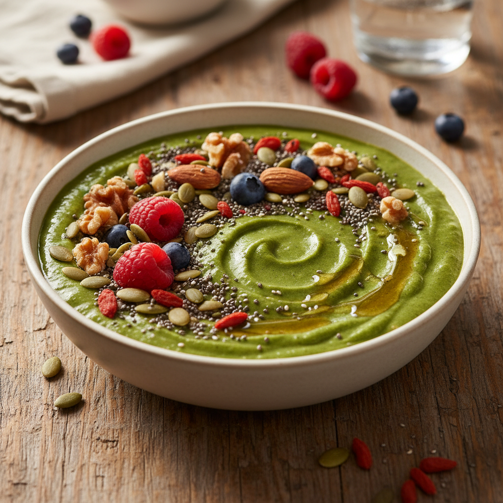 Superfood Berry & Spinach Smoothie Bowl