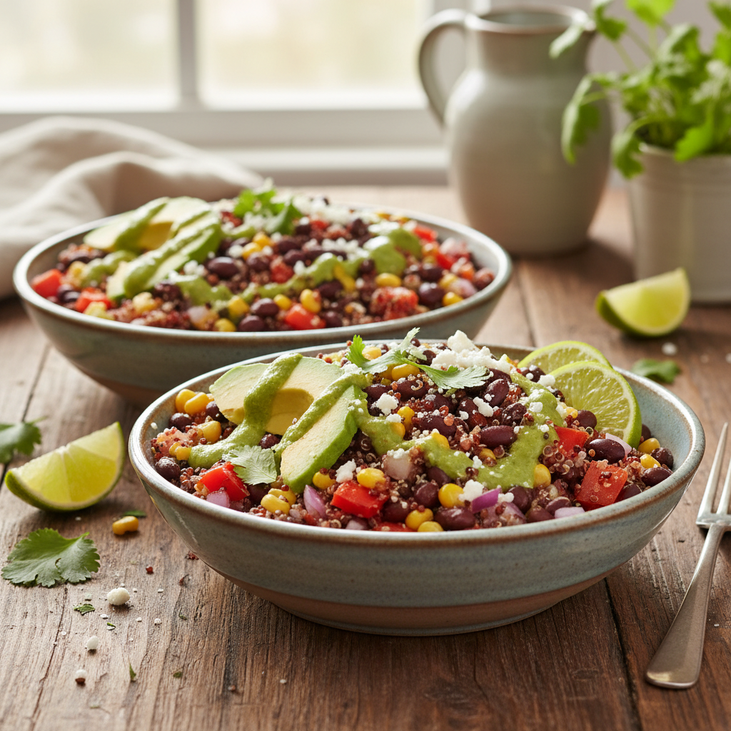 Quinoa and Black Bean Power Bowls
