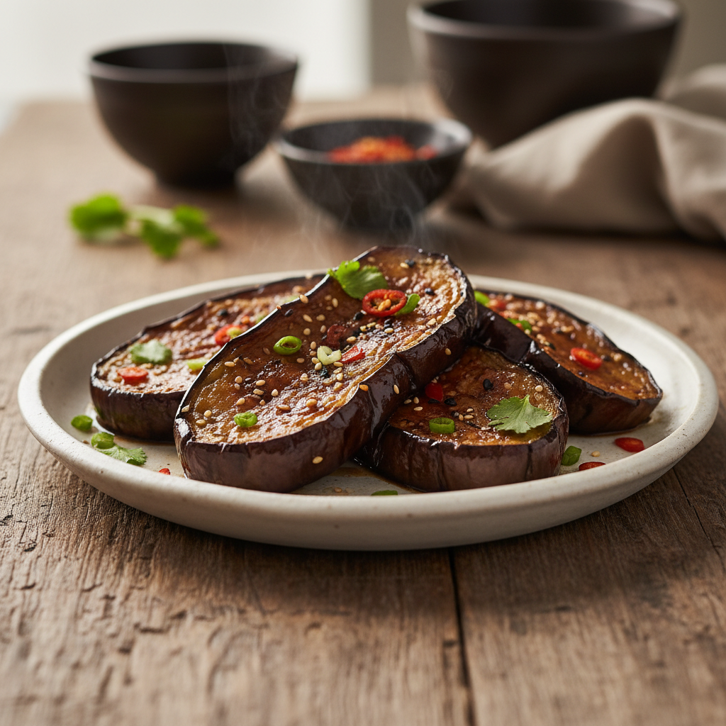 Miso Glazed Eggplant Steaks