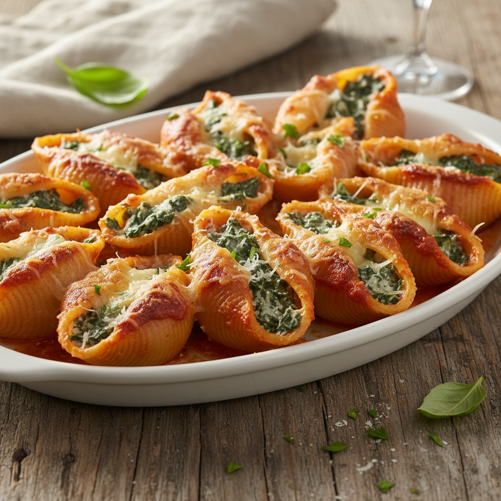 Spinach and Ricotta Stuffed Shells
