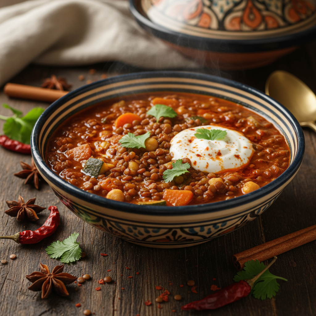 Slow-Cooked Moroccan Lentil Stew