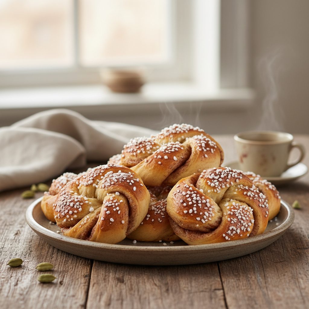 Swedish Cardamom Buns (Kardemummabullar)