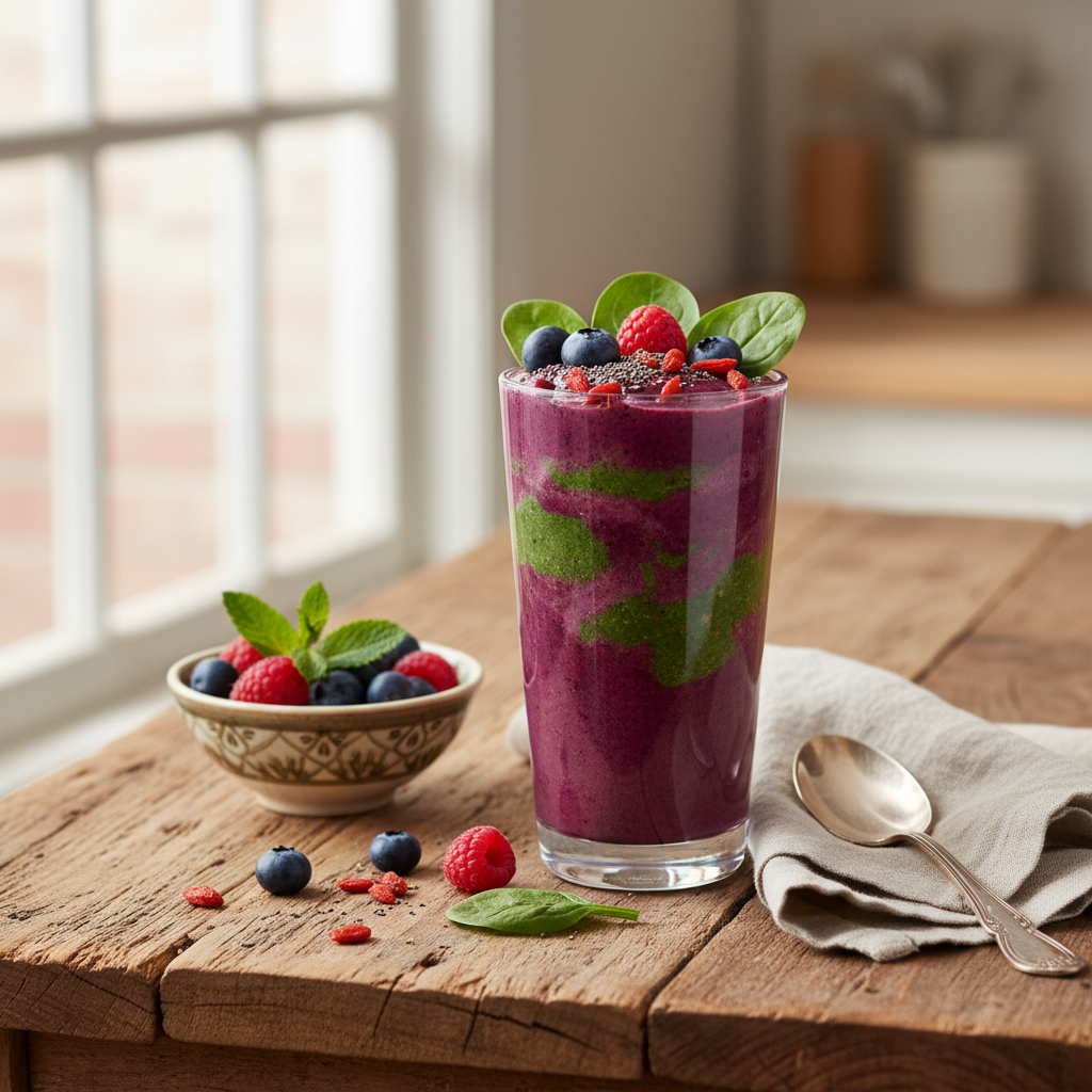Berry and Spinach Superfood Smoothie