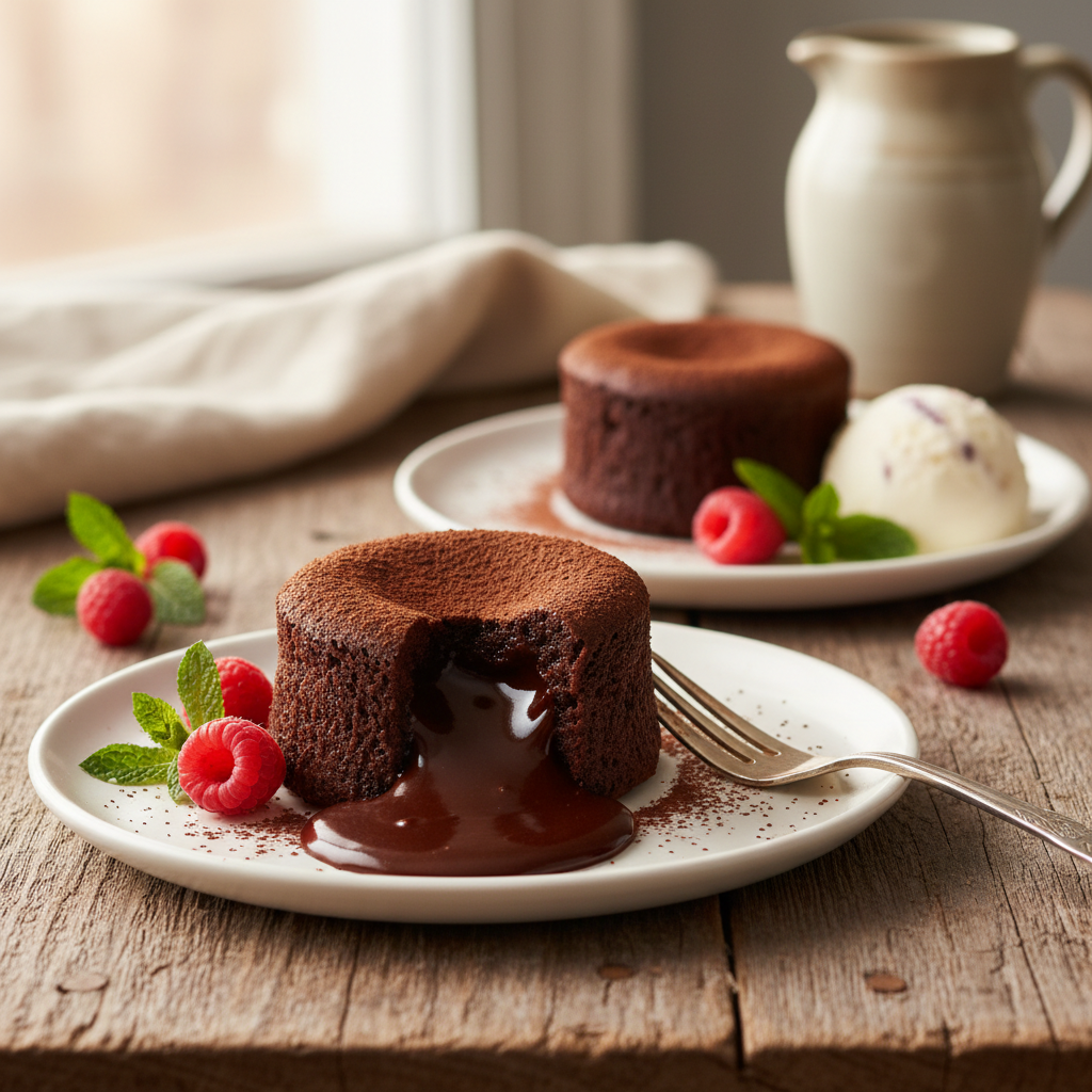 Dark Chocolate Lava Cakes