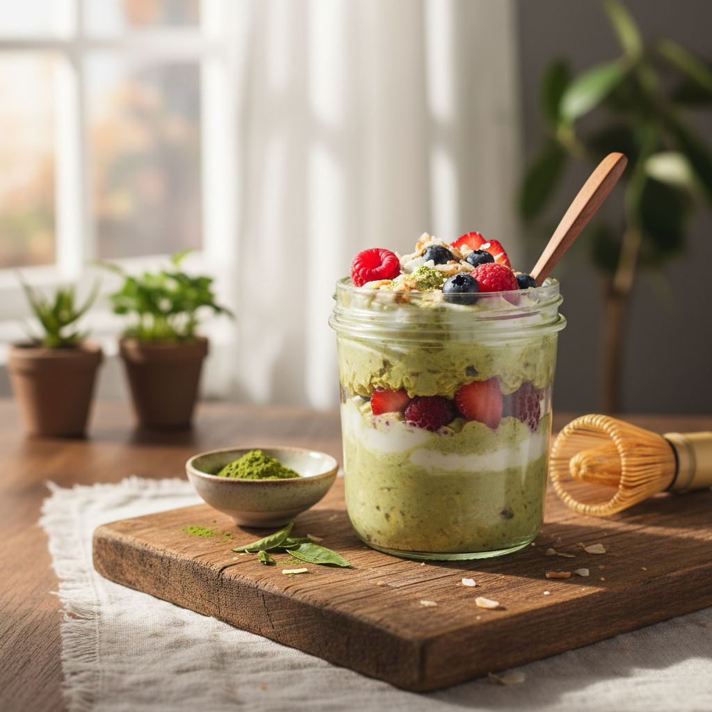 Matcha Overnights Oats