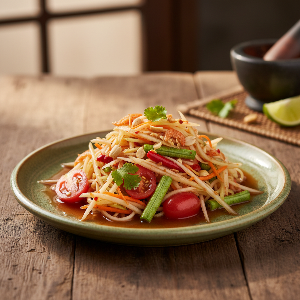 Thai Green Papaya Salad (Som Tum)
