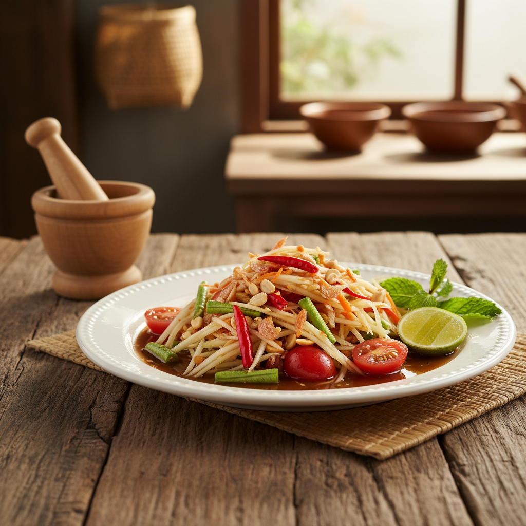 Thai Green Papaya Salad (Som Tum)