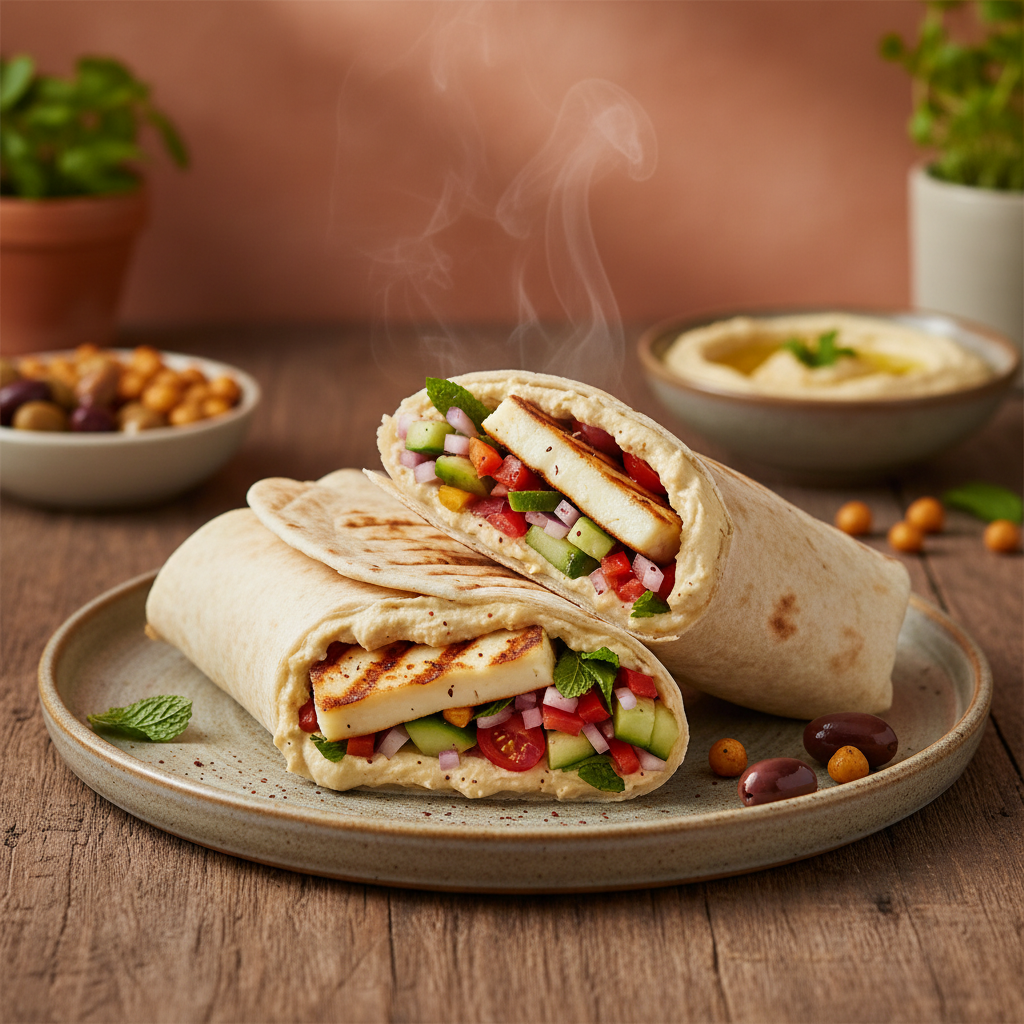 Mediterranean Halloumi Wrap