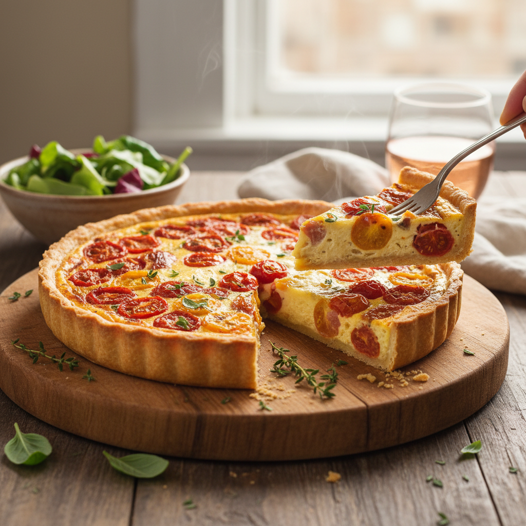 Slow-Roasted Tomato and Gruyere Quiche