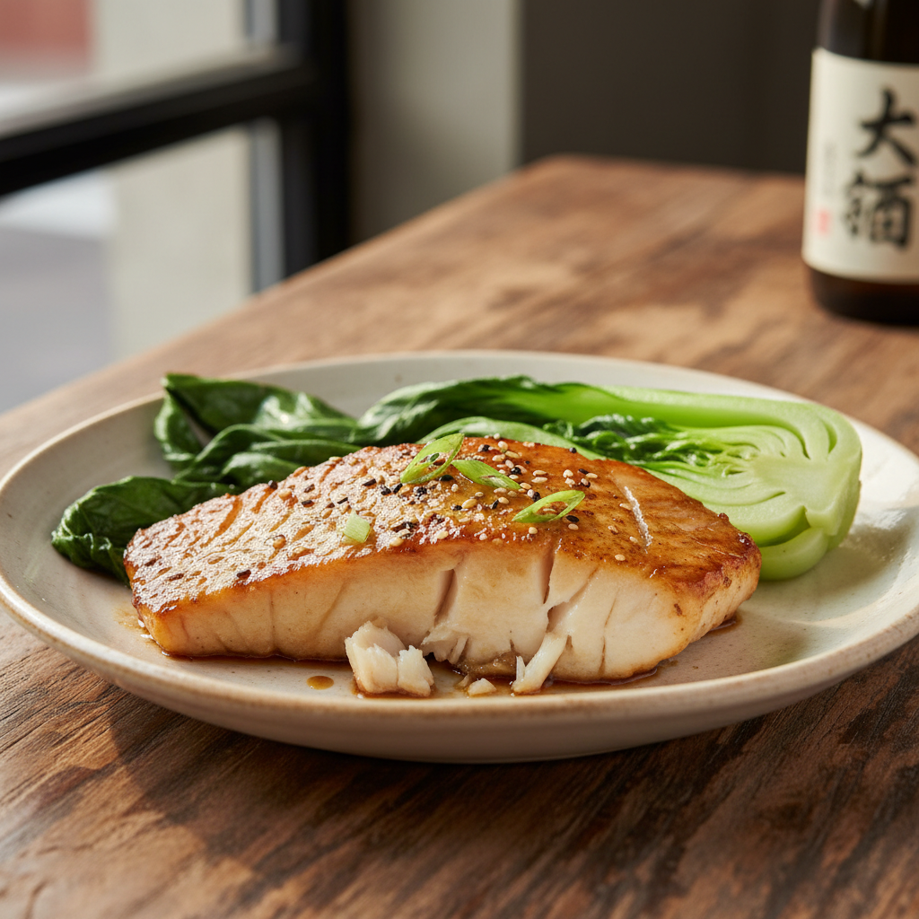 Miso-Glazed Black Cod with Bok Choy