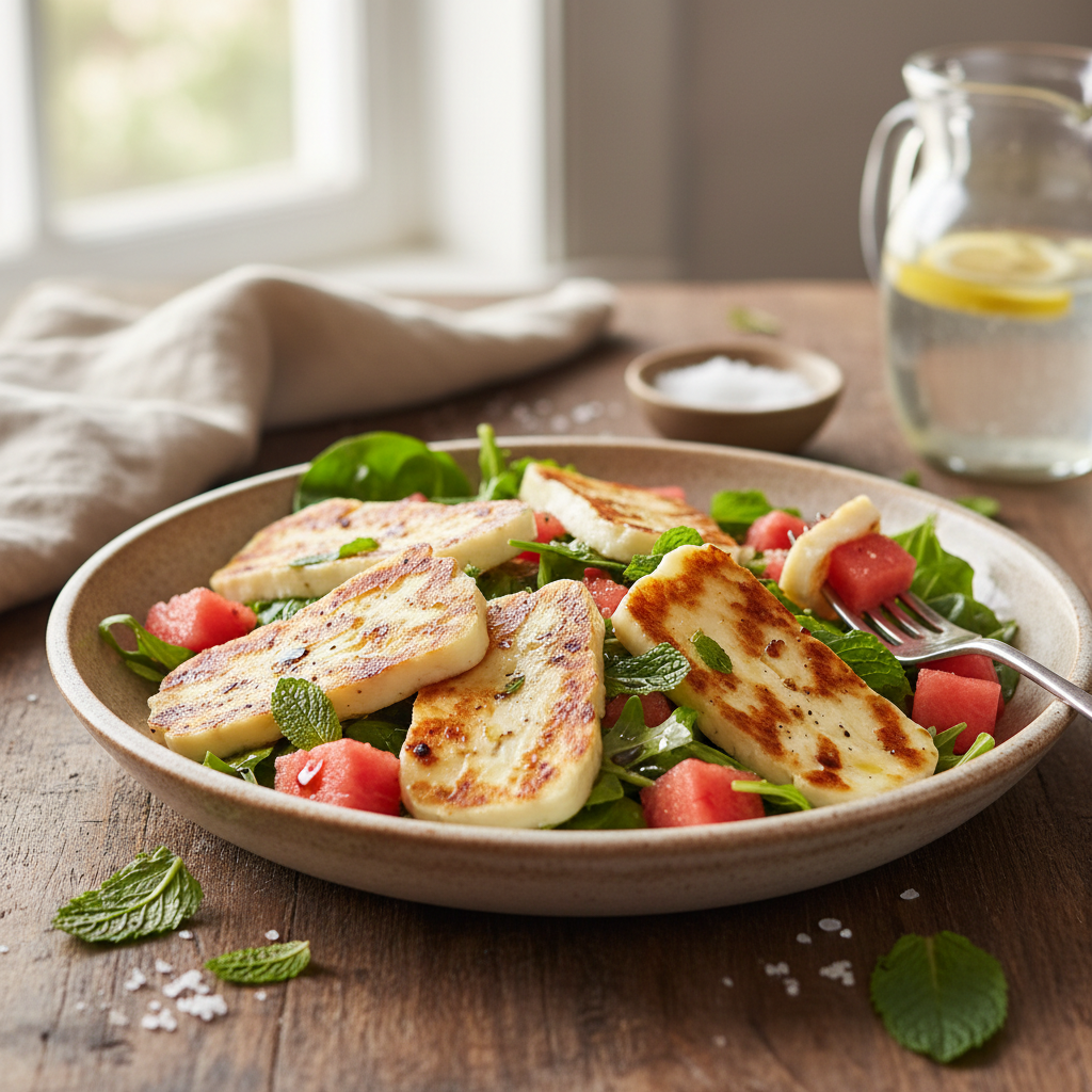 Pan-Seared Halloumi Salad