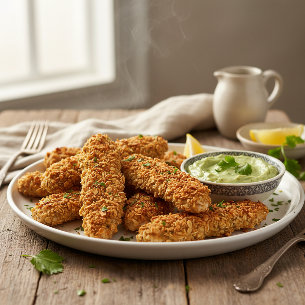Oat-Crusted Chicken Goujons