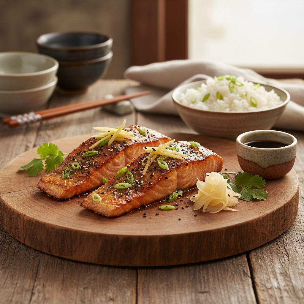Miso-Glazed Ginger Salmon