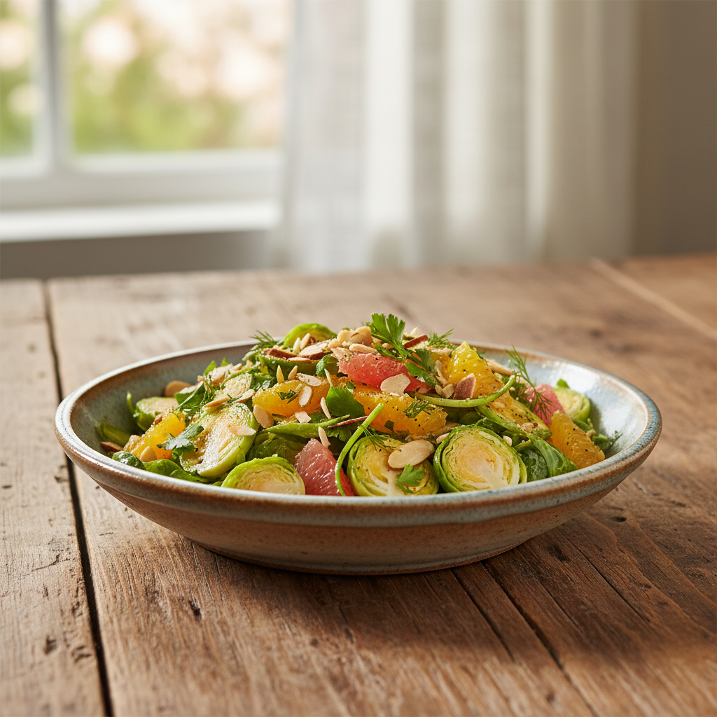 Shave Brussels Sprouts Salad