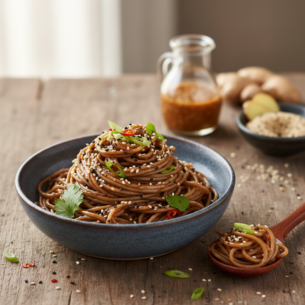 Cold Sesame Soba Noodles