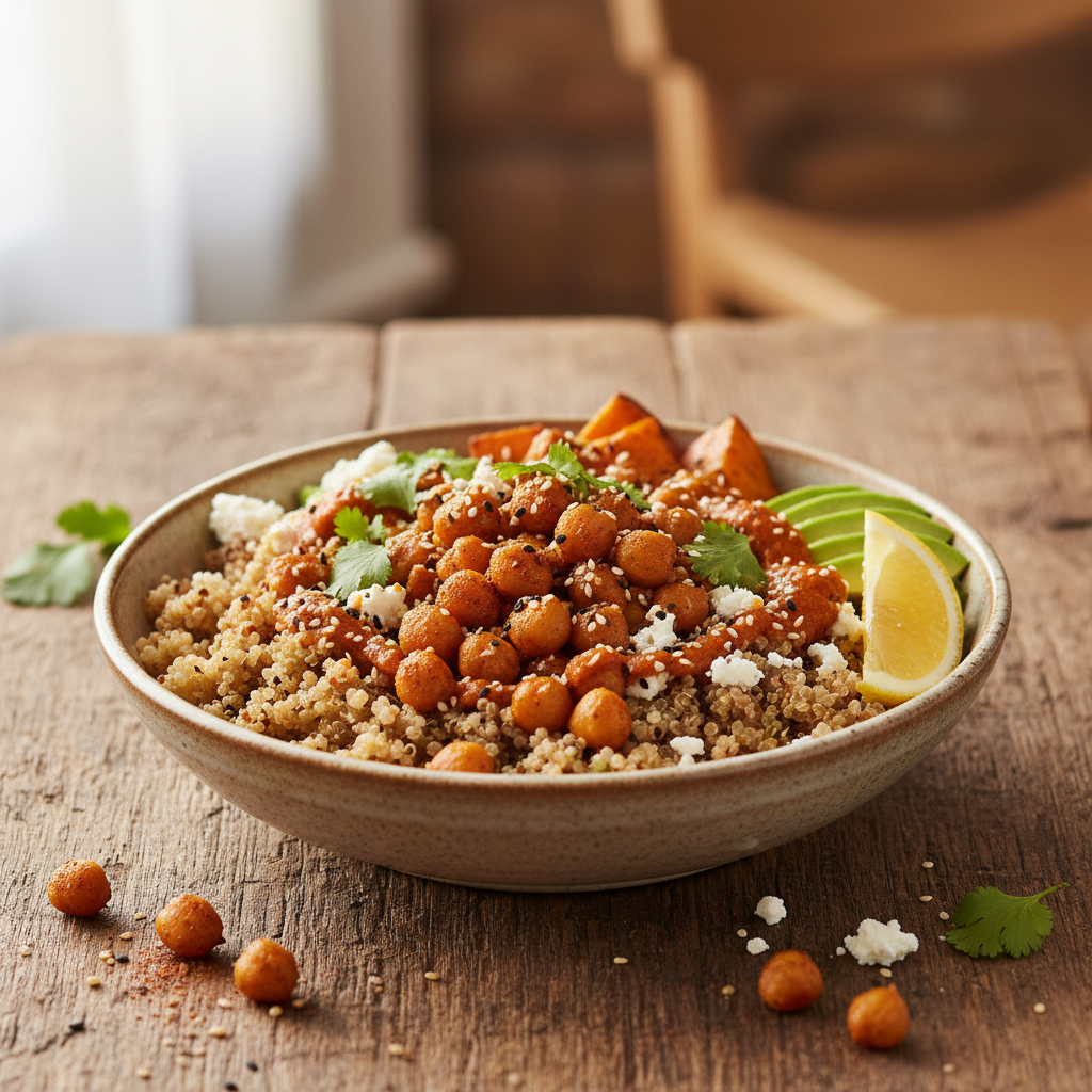 Chickpea and Harissa Grain Bowl