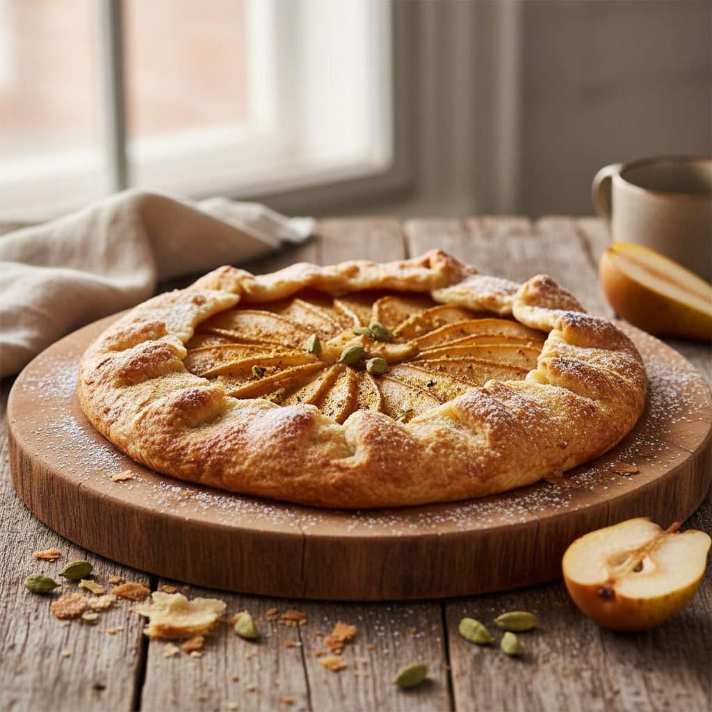 Cardamom and Pear Galette