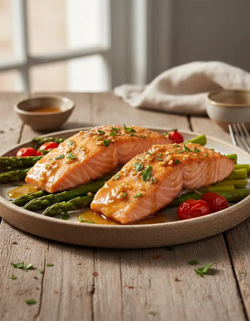 Honey Garlic Glazed Salmon
