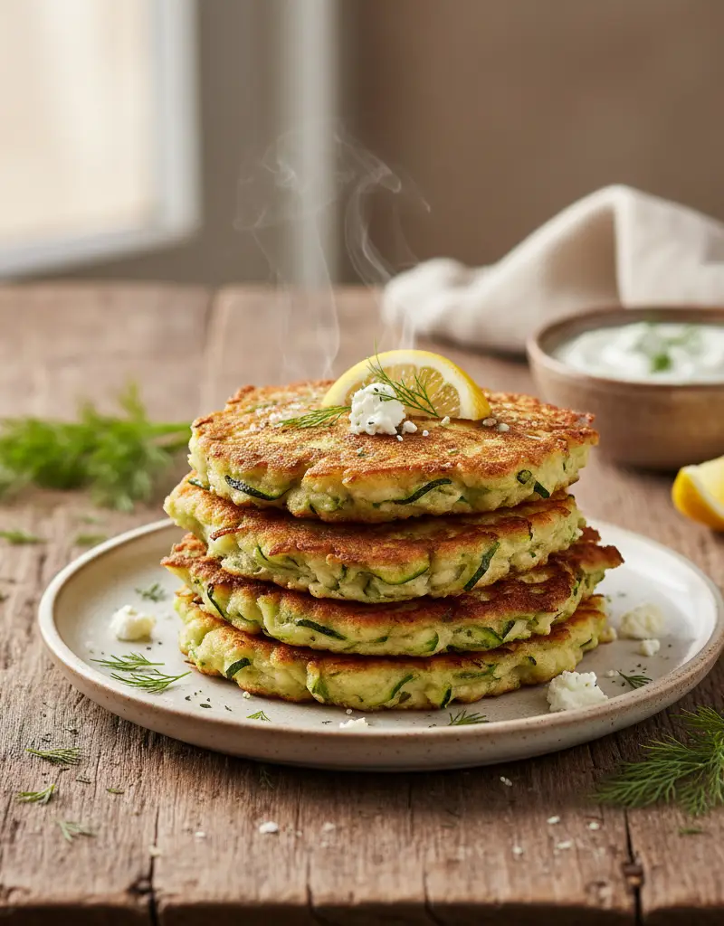 Zucchini and Feta Fritters