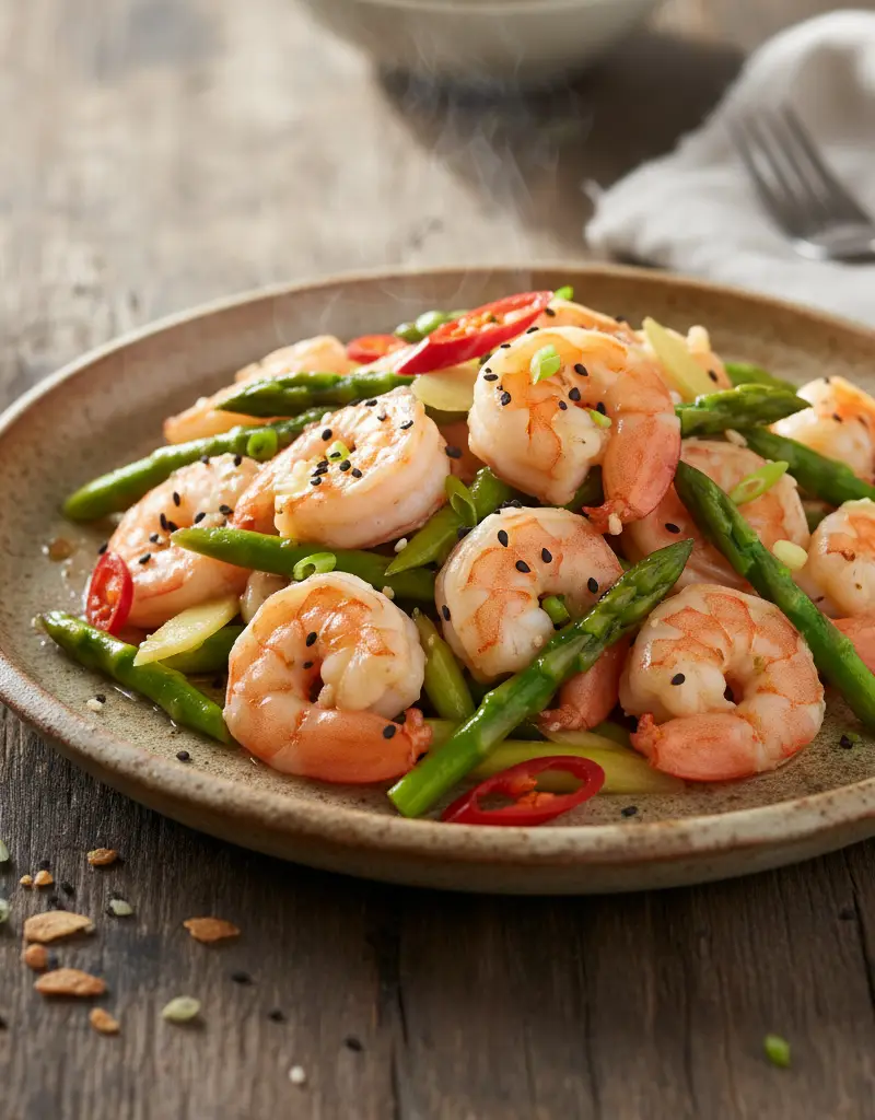 Shrimp and Asparagus Stir-Fry