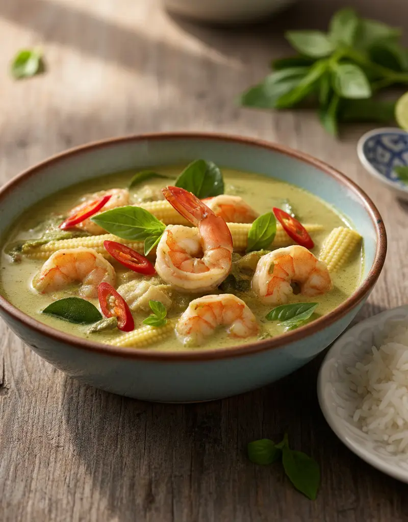 Thai Green Curry with Prawns