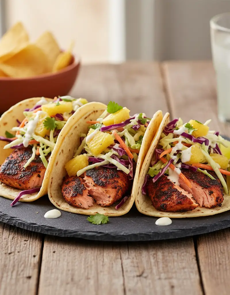 Blackened Salmon Tacos