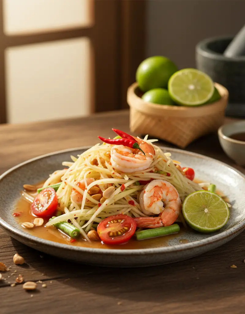 Thai Green Papaya Salad (Som Tum)