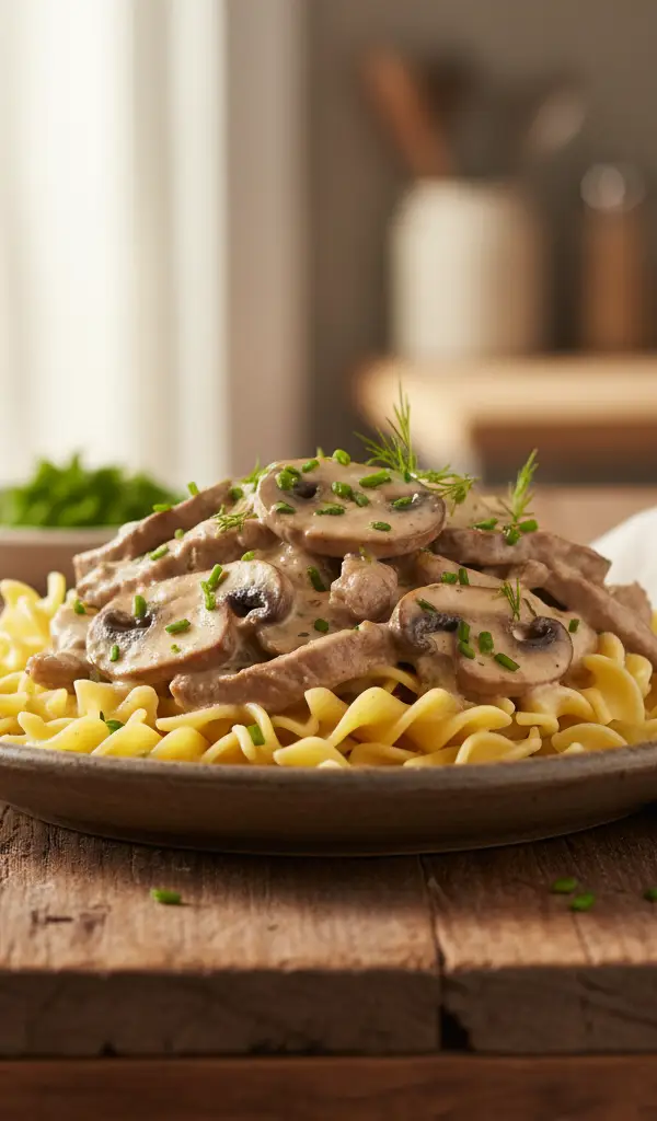 Classic Beef Stroganoff — Mushrooms recipe