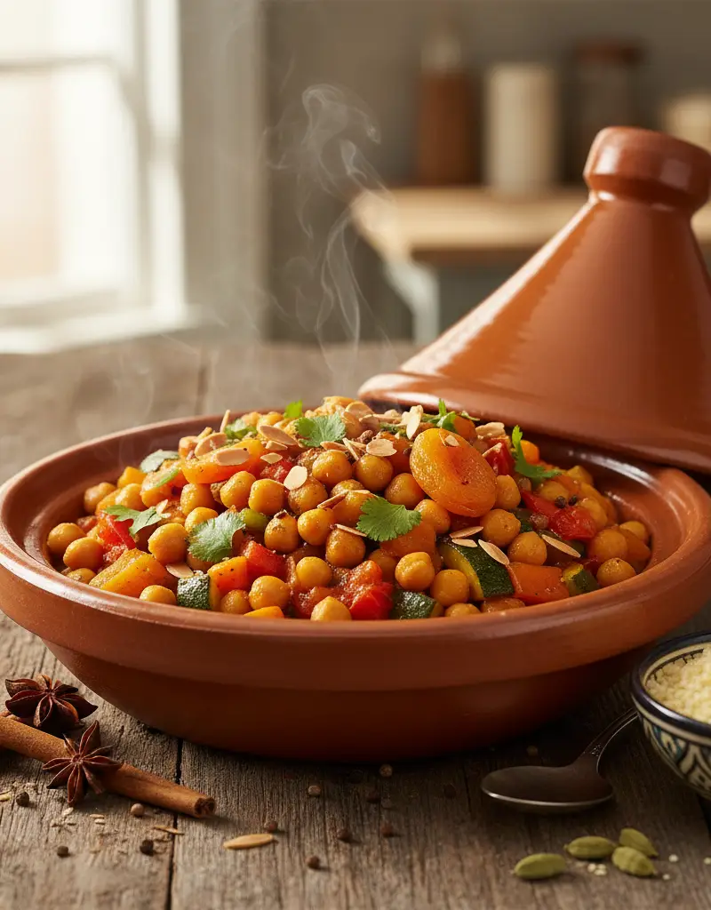 Slow-Cooked Moroccan Chickpea Tagine