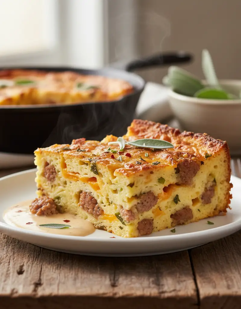 Savory Sausage and Sage Strata
