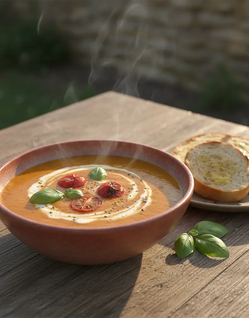Creamy Roasted Tomato Basil Soup