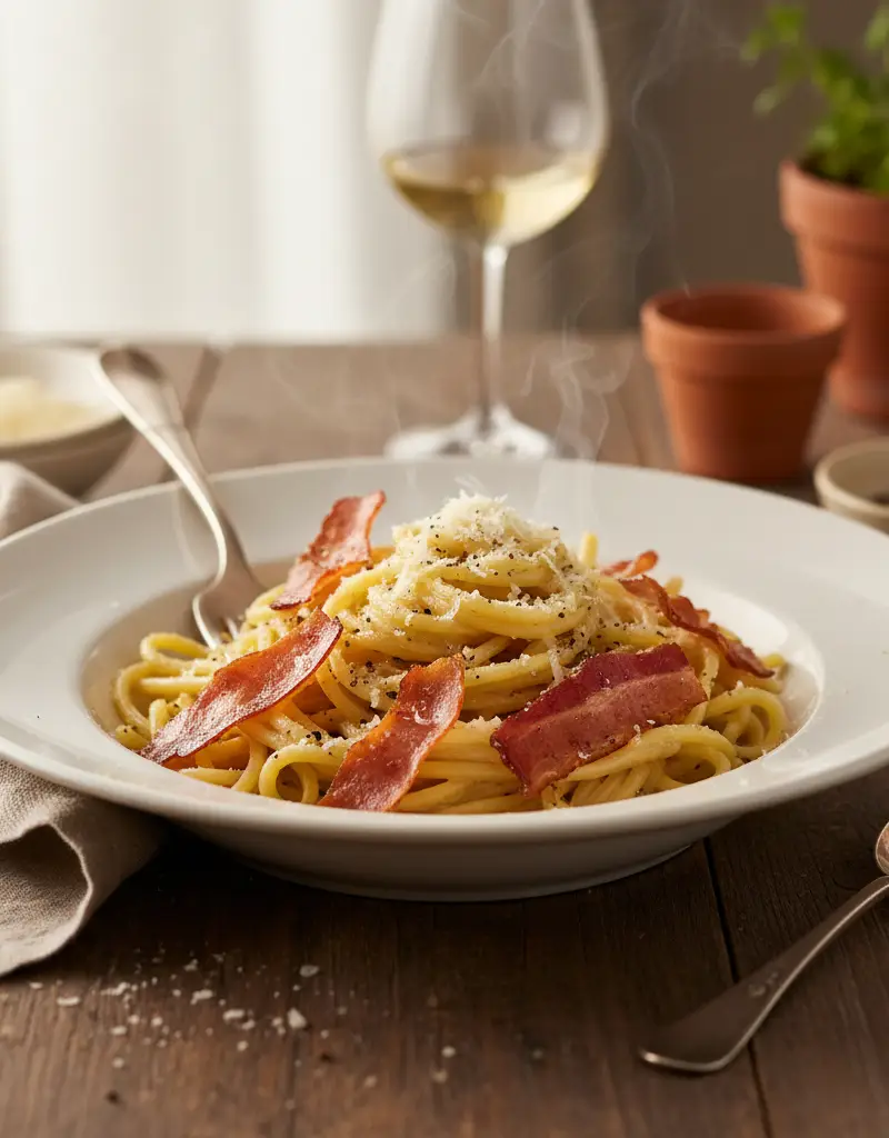Cacio e Pepe with Crispy Prosciutto